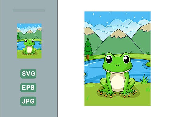 Download Frog Vector Landscape Background - Frog vector Collection