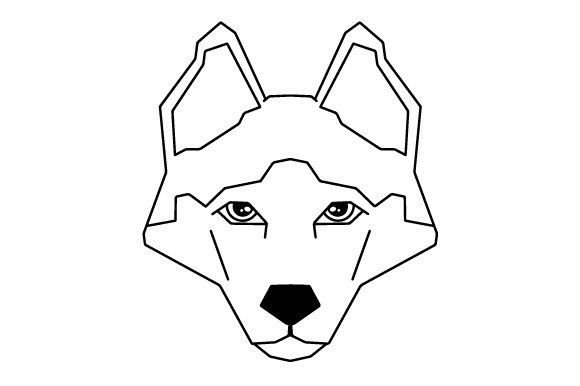Download Polygon Dog Head Line Art - Premium Resources