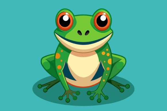Download Beautiful Frog Vector,frog Illustrat - Premium Resources