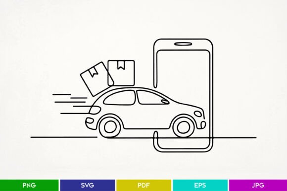 Download Online Delivery Car Line Art - Car line art Collection
