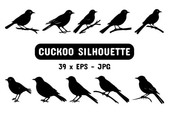 Download Cuckoo Silhouette Set Collection Bundle - Set collection bundle Collection