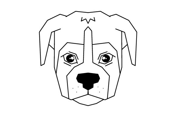 Download Polygon Dog Head Line Art - Premium Resources
